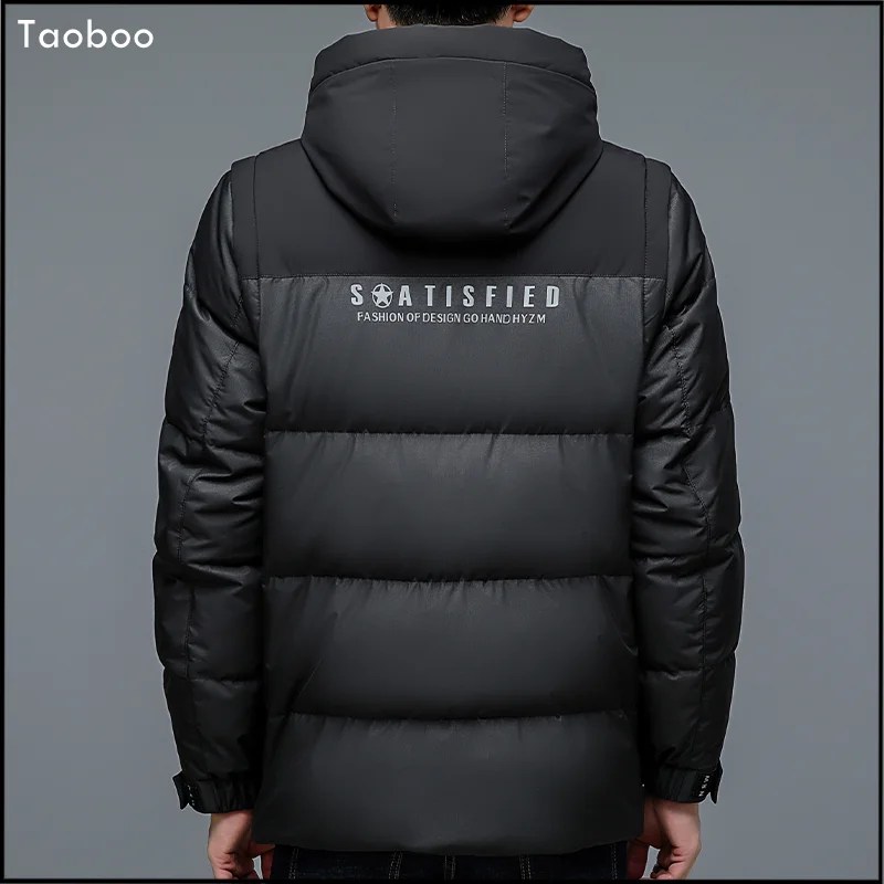 Taoboo-Doudoune longue à capuche pour hommes, Parkas populaires, Ajouts rembourrés, Star Male, Haute qualité, Vêtements d\'extérieur d\'hiver,