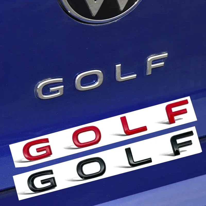 Metal Car Rear Trunk Emblem 3D Letter Sticker Decals for VOLKSWAGEN GOLF POLO BORA PASSAT Logo Jetta Beetle Tiguan MK7 view 3