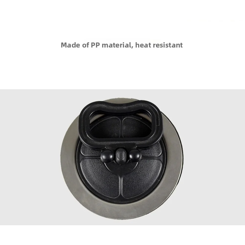 Drain Stopper for Bathroom Sink 51mm Diameter Rubber Seal with Pull Handle Low Profile 11mm Design PP+Rubber Construction