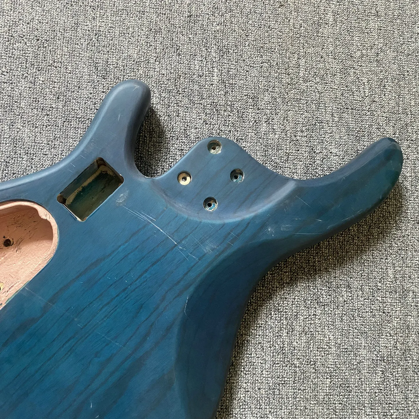 LB609 Jazz Bass Semi Finishing 4 String Active Pickups Bass Guitar Body in Solid ASH Wood DIY Replace USE - view 5