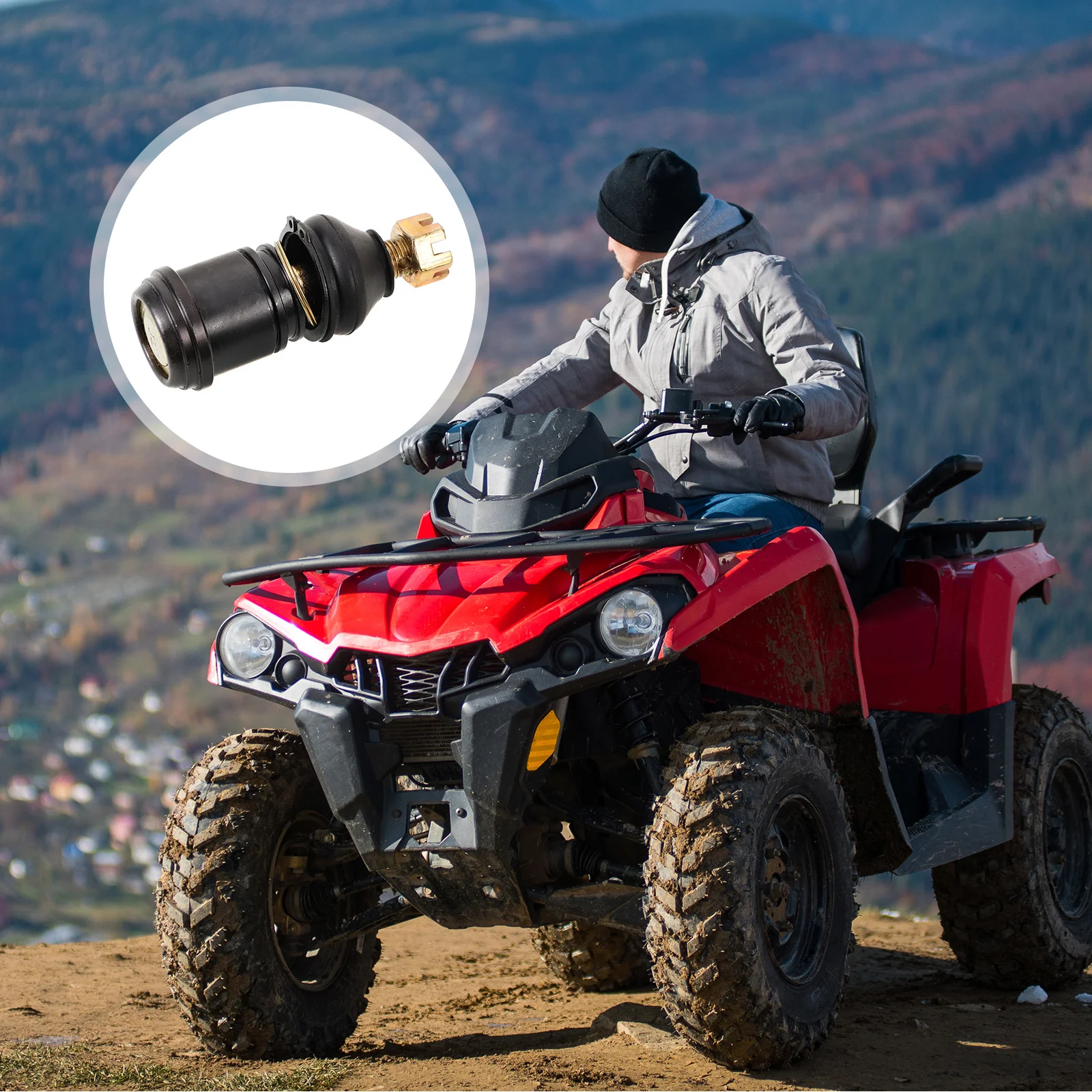 

Swingarm Ball Joint 12Mm Metal For Atv Quad Scooter Go Kart, Durable Suspension Steering Replacement, Compatible With Utv