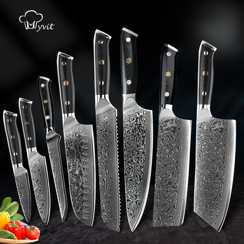 

Damascus Knives for Christmas Chef Knife Kitchen Knife Damascus VG10 67 Layer Stainless Steel Knives Ultra Sharp Micarta Handle