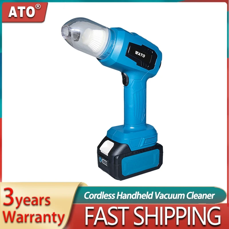 ATO Cordless Handheld Auto Portabale Vacuum High-power Vacuum Cleaner For Home Office Car  With Makita 18v Battery