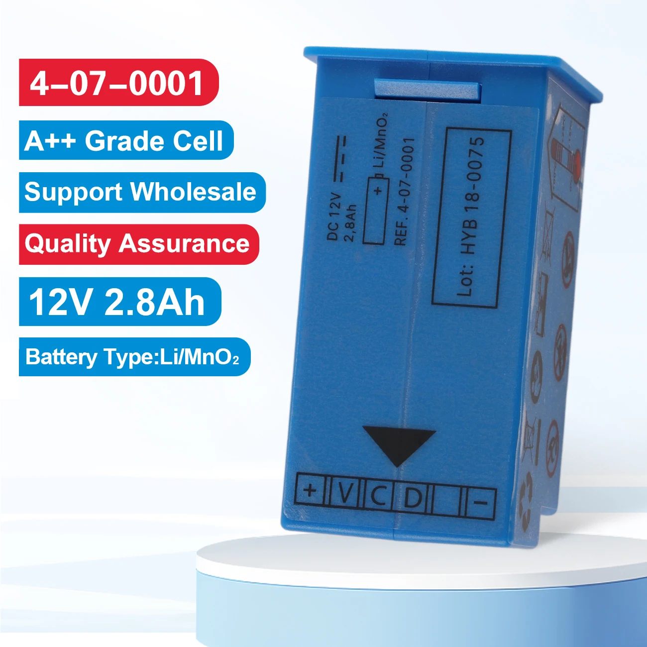 12V 2.8Ah 4-07-0001 HYB 18-0075 Replacement Battery For FRED easy Life AED Defibrillator HYB15-0040 FA12-06466 HYB-140-0023