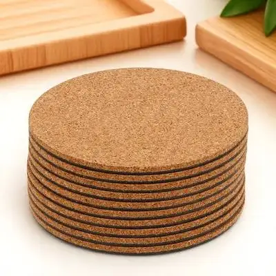 

5pcs Cork Planter Mat Garden DIY Pad Flower Pot Coasters along with Round Mats Pads for Plants Flowerpot