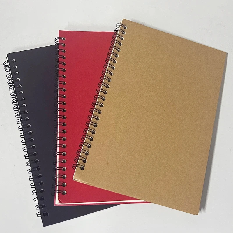 

1PC A5 Vintage Spiral Notebook, 50 Sheets Memo Journal Diary Notebook Spiral Design for Students Office Business