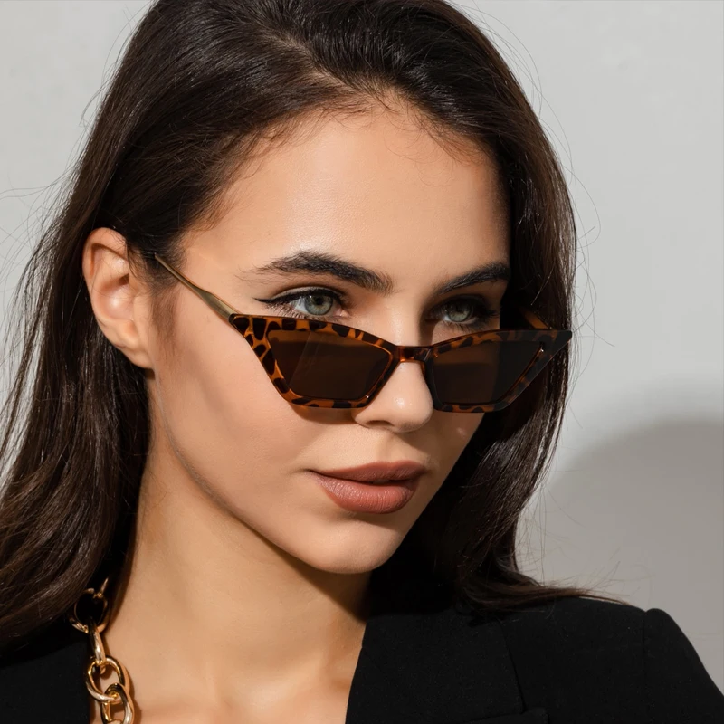 1/3 stücke Damen Dreieck Cat Eye Sonnenbrille Mode Frauen Kleine Rahmen Design Sonnenbrille Metall Design Outdoor Anti-Uv brillen