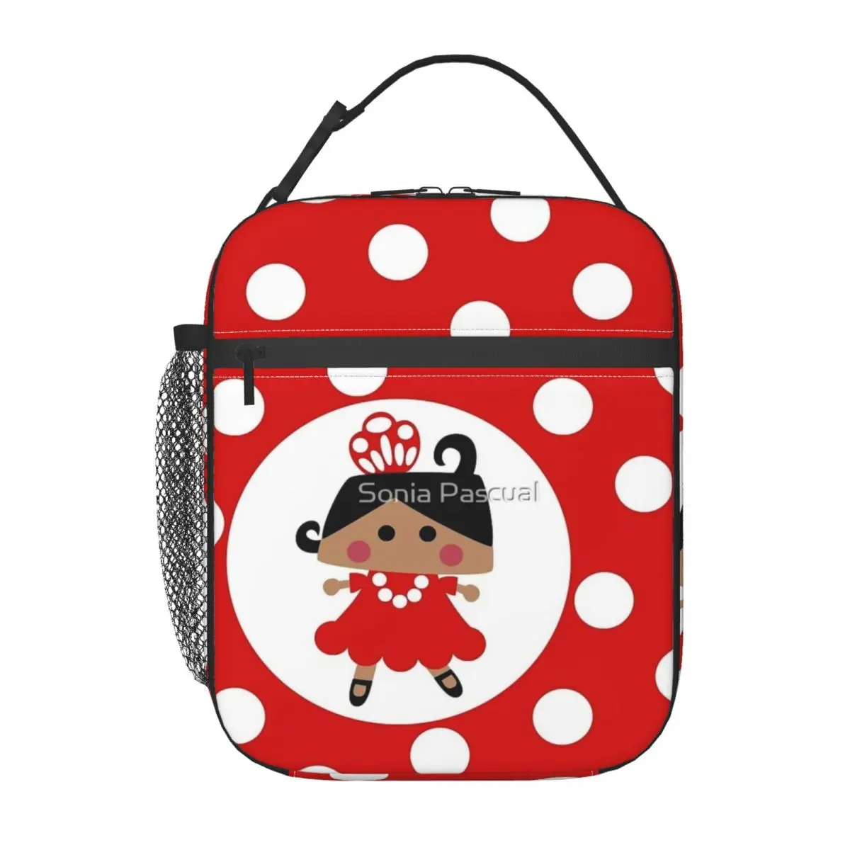 Flamenco Polka Dot Insulated Lunch Bag Holiday Durable Daily Multi-Style