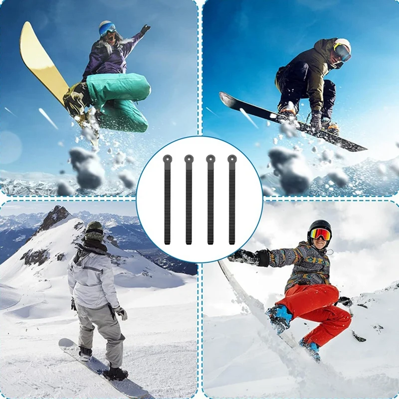 4 Stuks Snowboard Enkelladderband Met Schroeven Skischoen Schaatsband Makkelijk Te Gebruiken