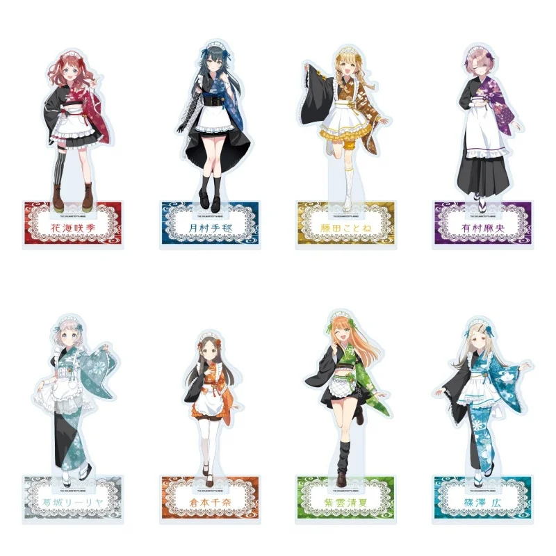 Figura acrílica de Anime Gakuen IDOLM Saki Hanami Temari Tsukimura Ume Hanami, soporte para figura, adorno de escritorio, llavero