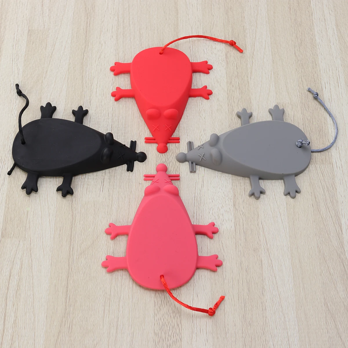 

4Pcs Child Safety Door Stoppers Silicone Cartoon Mouse Design Protect Walls Door Handle Collision Prevention Noise Reduction