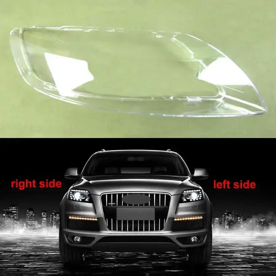 

Для Audi Q7 2010 2011 2012 2013 2014 2015 автомобильные аксессуары прозрачный корпус фары крышка абажур линза из плексигласа