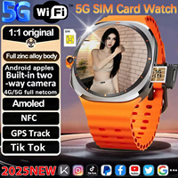 New Watch U8 Ultra Smart Watch Video Call Smartwatch 4G/5G Sim Card GPS WIFI Rotary Camera Global Calling For Galaxy Google map