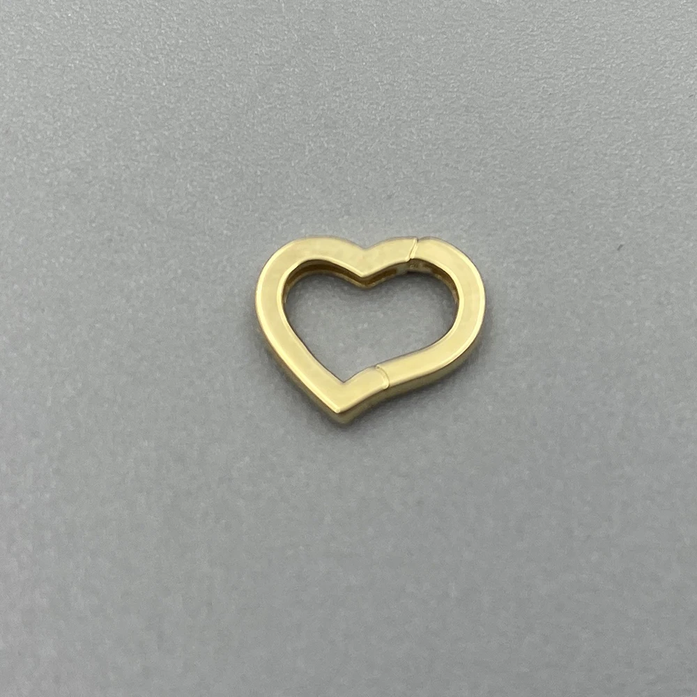 Sinya Au750 Necklace Fine Jewelry DIY Finding Components Accessories 18k Solid Gold Universal Connector Buckle Heart Charm Clasp