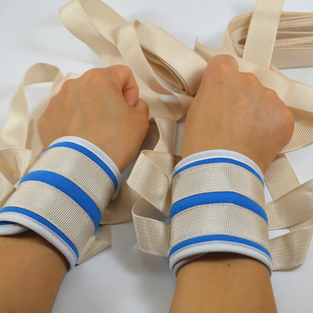 

Комплект из 4 регулируемых медицинских фиксирующих ремней для рук и ног для пациентов больниц (фиксаторы запястий и лодыжек)