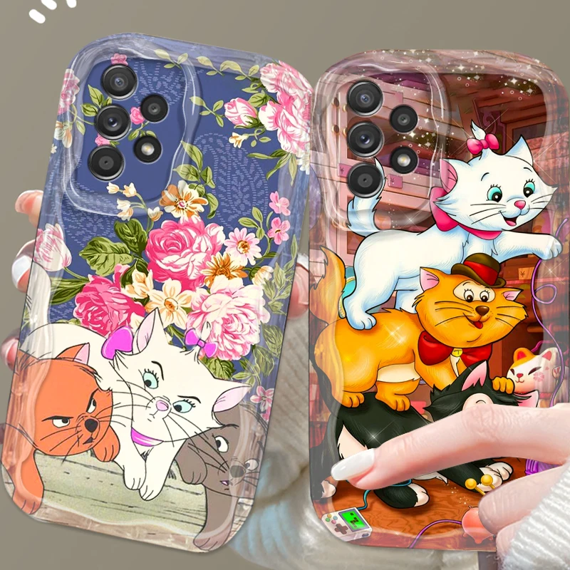 

Disney Mary Cat Cute For Samsung A55 A54 A53 A52 A35 A34 A33 A32 A25 A24 A23 A22 A21S A15 A13 A14 5G Wave Oil Soft Phone Case