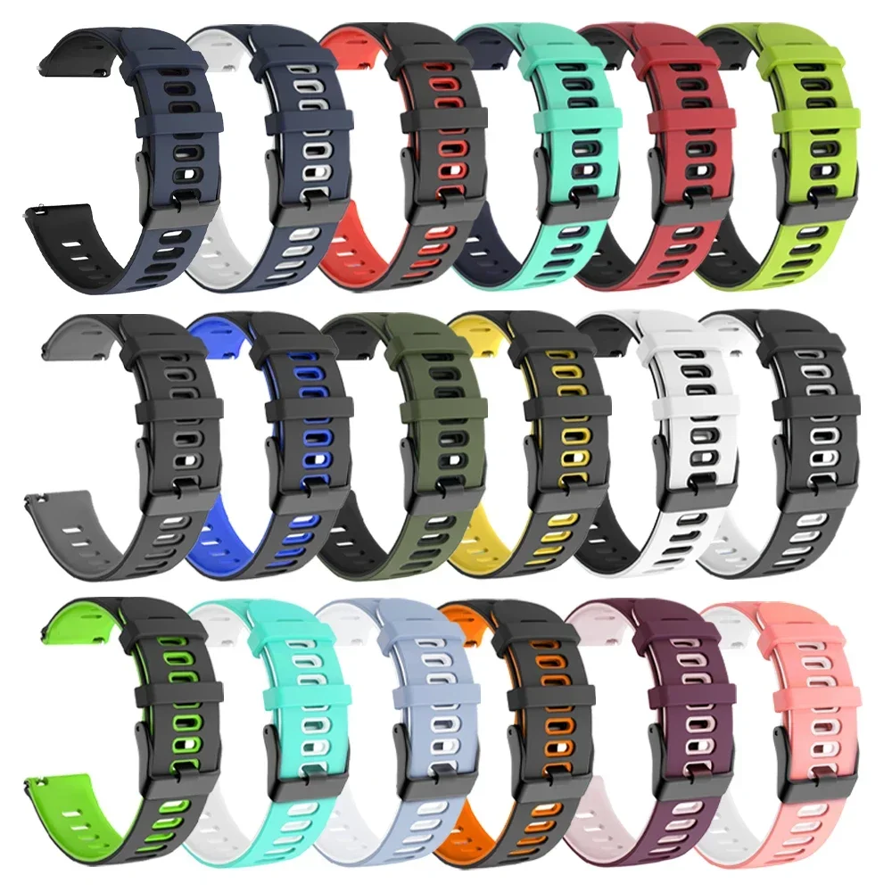 20 22mm Soft Silicone Bracelet Belt for Garmin Forerunner 265 255 245 645 Misic Strap Venu 3 2 Plus Sq/Vivoactive 5 4 Watch Band