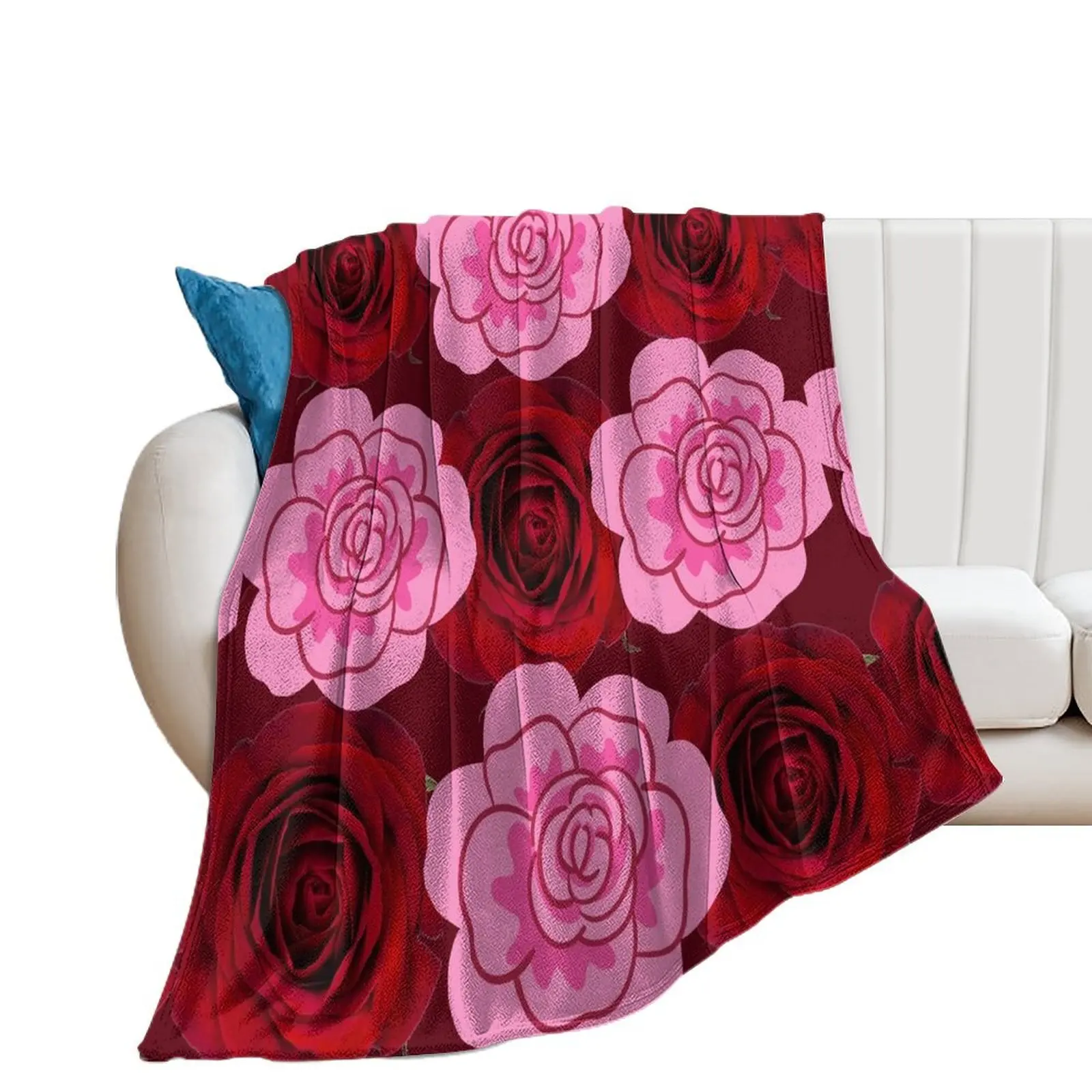 

Beautiful Roses Flowery, Floral Throw Blanket Loose Weighted Blankets