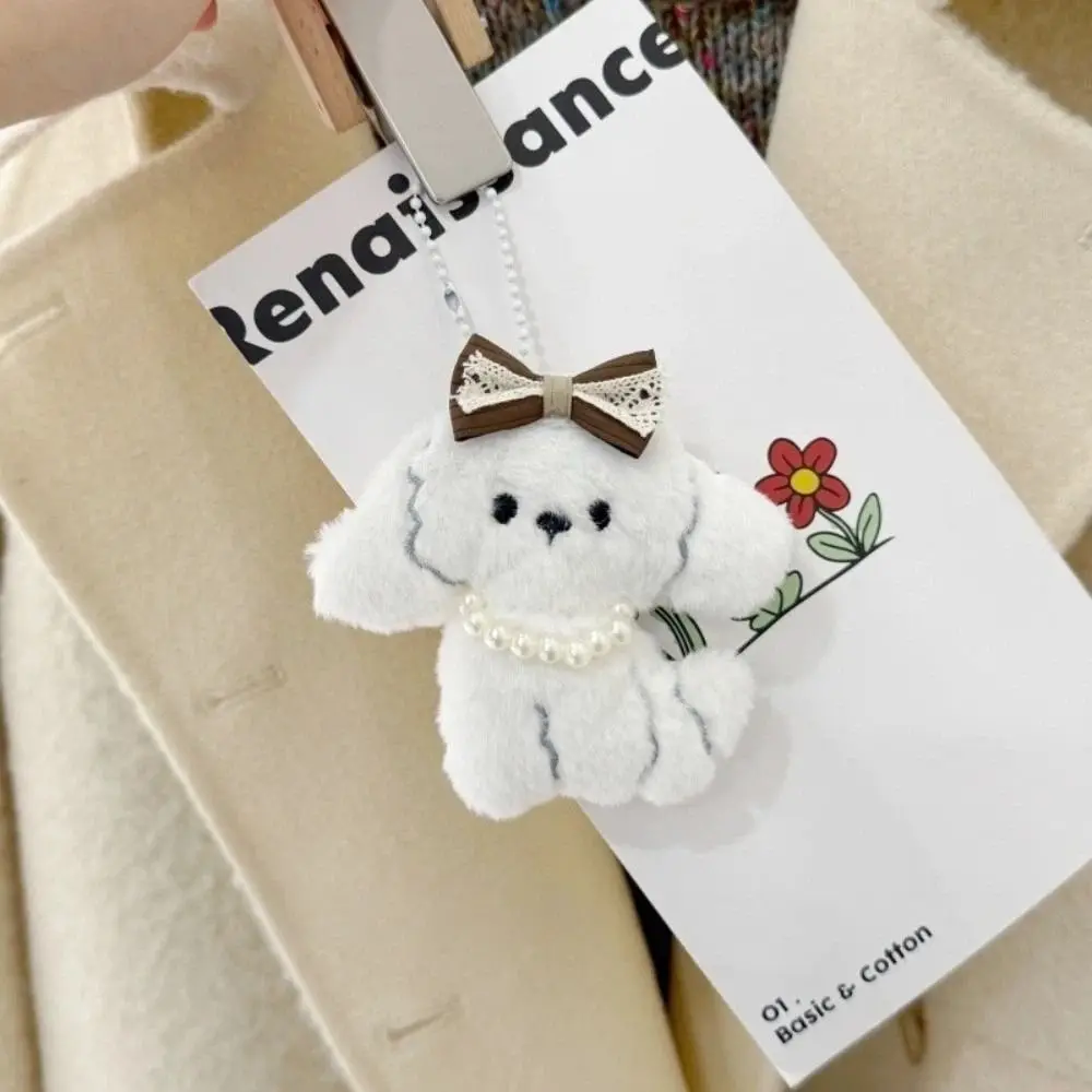 Nieuwe schattige teckel sleutelhanger cartoon anime hond wit kaki sleutelhanger mini rugzak hanger tas decoratie