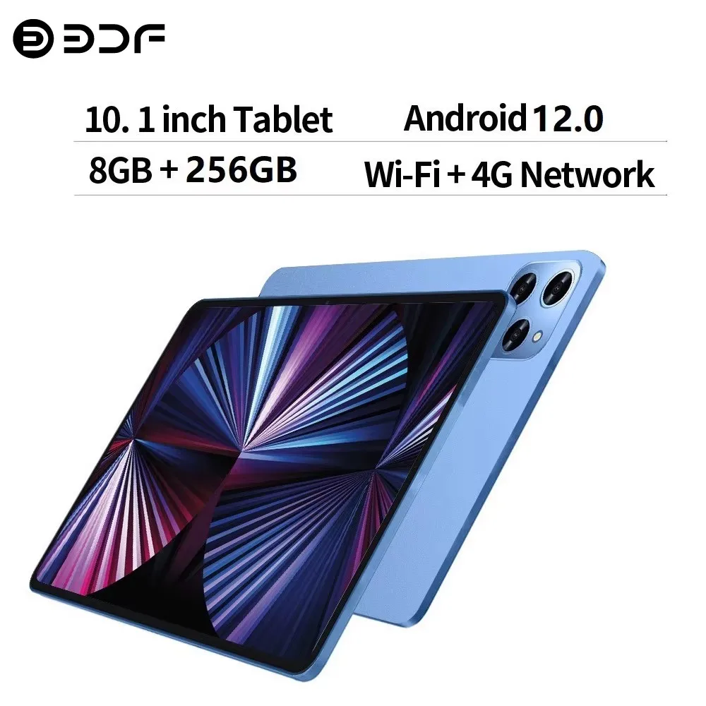 듀얼 SIM 전화 통화, 안드로이드 12, 옥타 코어, 8GB RAM, 256GB ROM, 4G LTE, 5G 와이파이, 블루투스, 구글 태블릿 PC, 10.1 인치 태블릿 신제품