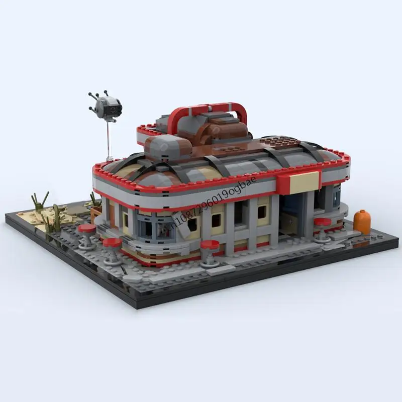 Nouveau 1492 pièces jeu série de films MOC modulaire Falloued Drumlin Diner modèle bricolage idées créatives ChildToy assemblage Puzzle cadeau d'anniversaire