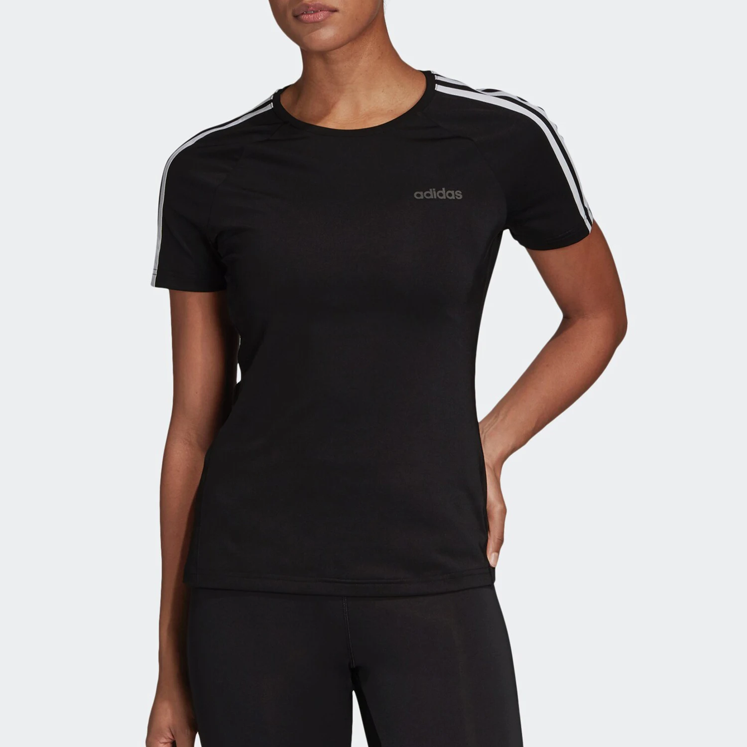 

Adidas authentic D2M 3S TEE women's casual sport breathable short sleeve T-shirt EH8722