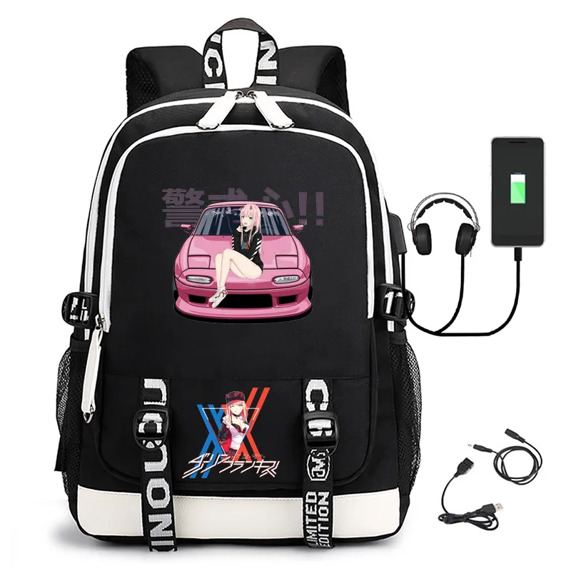 Liebling in die Franxx Anime Rucksack Primäre Und Mittleren Schule Studenten Jungen Mädchen Schul Frauen Männer Casual Laptop Rucksack