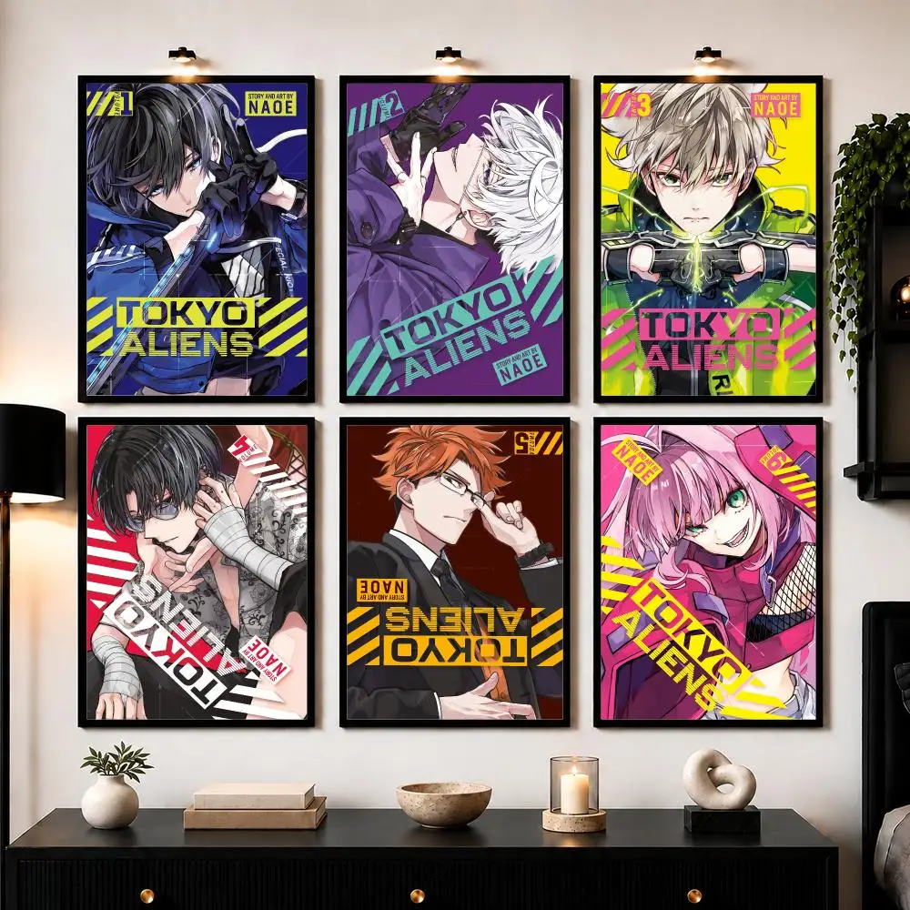 Japanese Manga T-Tokyo Aliens Poster Wall Art Print Sticker for Bedroom Living Room Dorm Office Modern Home Decor