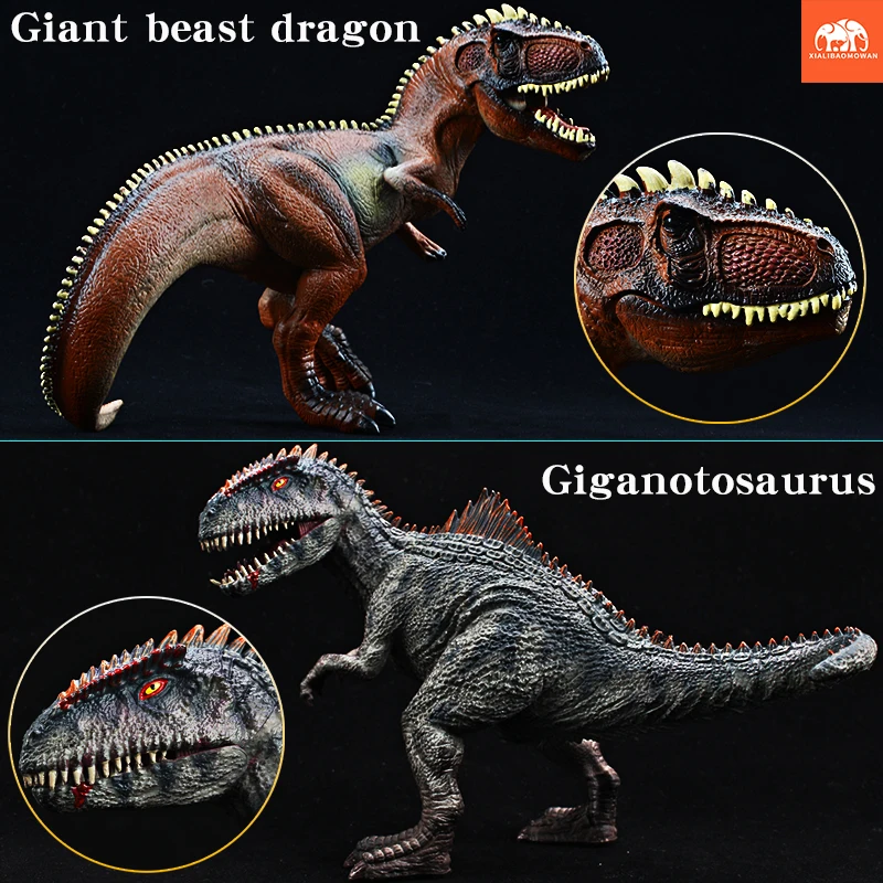 Jurassic Giganotosaurus Tyrannosaurus Dinosaurier Actionfigur - Modellspielzeug mit offenem Maul als Geschenk für Kinder