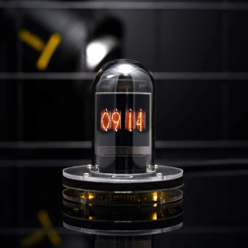 Luxury Flip Clocks Home Modern Digital Clock Table Decoration Nixie Tube Clock Living Room Aesthetic Glow Tube Watch Ornaments