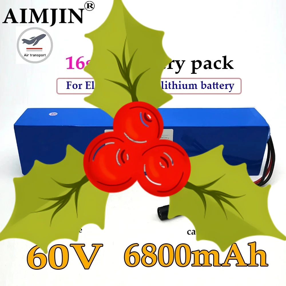 

16S2P Lithium battery pack 60V 6800mAh For electric scooter refitting high-capacity mountain bike battery