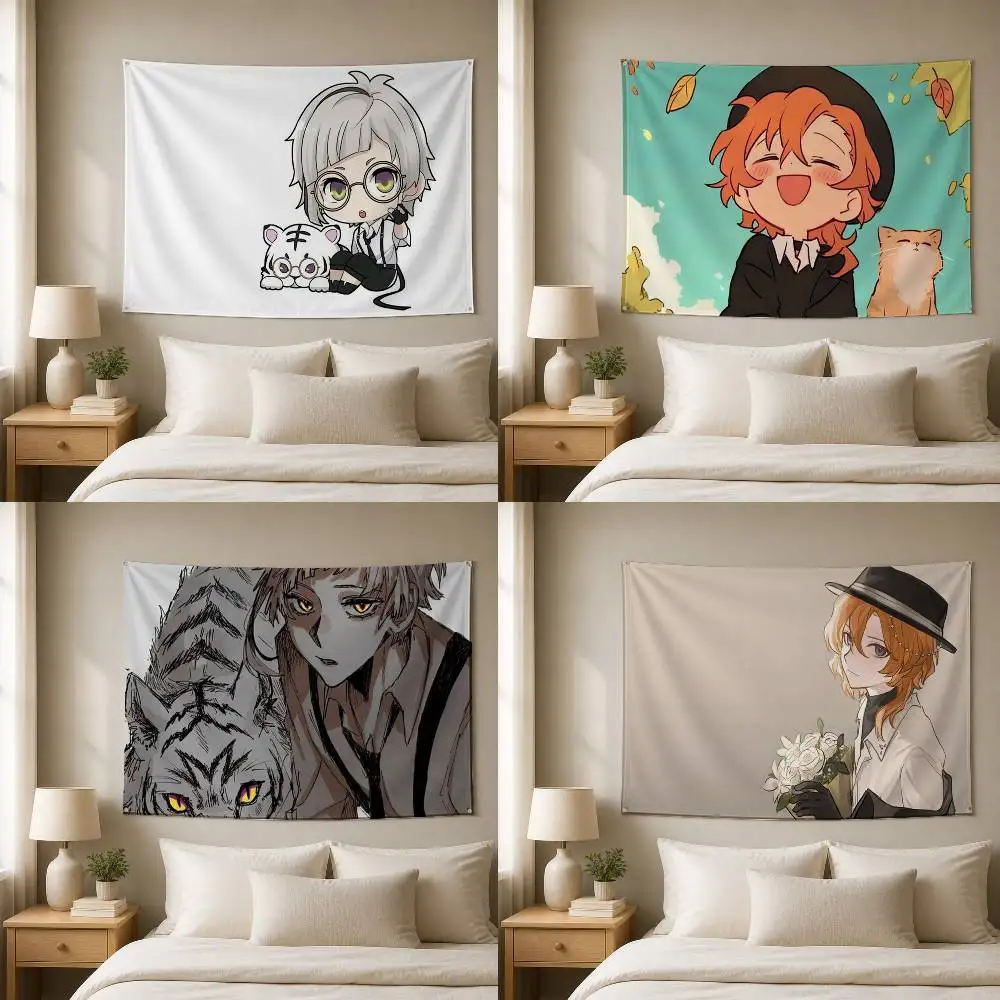 B-Bungou Stray Dogs-s Decorative Hanging Flag with Grommets for Garage Bedroom Dorm Wall Decor