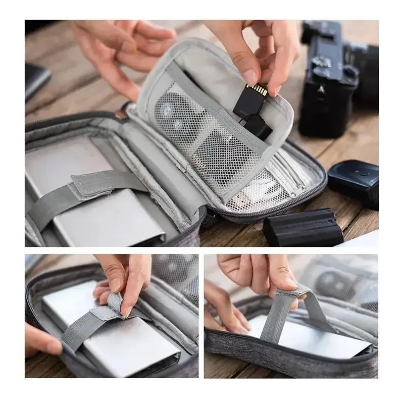 Multi-purpose Cable Storage Bag Electronic Organizer Digital Charger Wires USB Power Pouch Portable Travel Accessories Supplies view 4