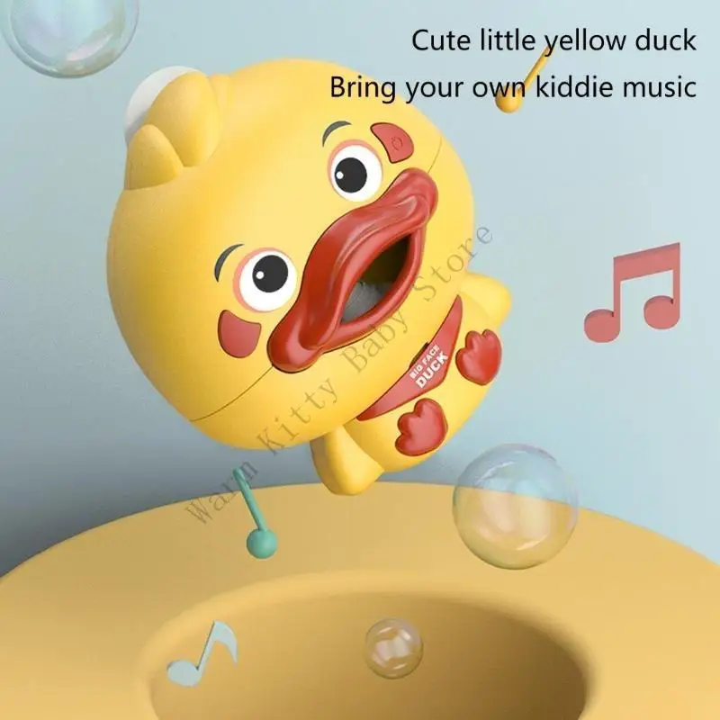 Automatic Duck Bath Bubble Machine Musical Yellow Duck Bath Toys For 1-5 Years Old Baby Bathtub Funny Shower Time
