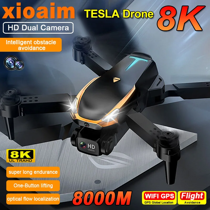 For Xiaomi Drone Professinal 8K HD Dual Camera 5G WIFI Wide Angle Optical Flow Localization Brushless Motor RC Quadcopter