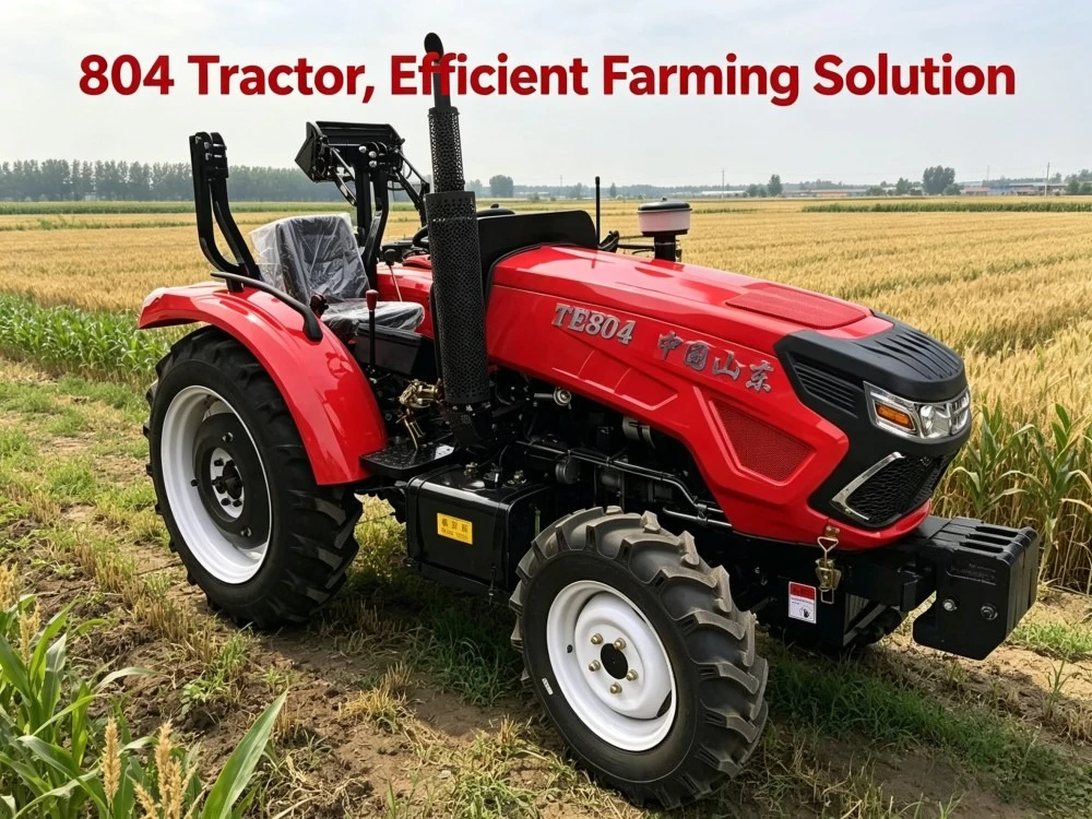 Tractor Agrícola Avanzado de 80 HP, Motor Diésel 4x4 de Alto Torque, Equipo Agrícola Multifuncional Rentable