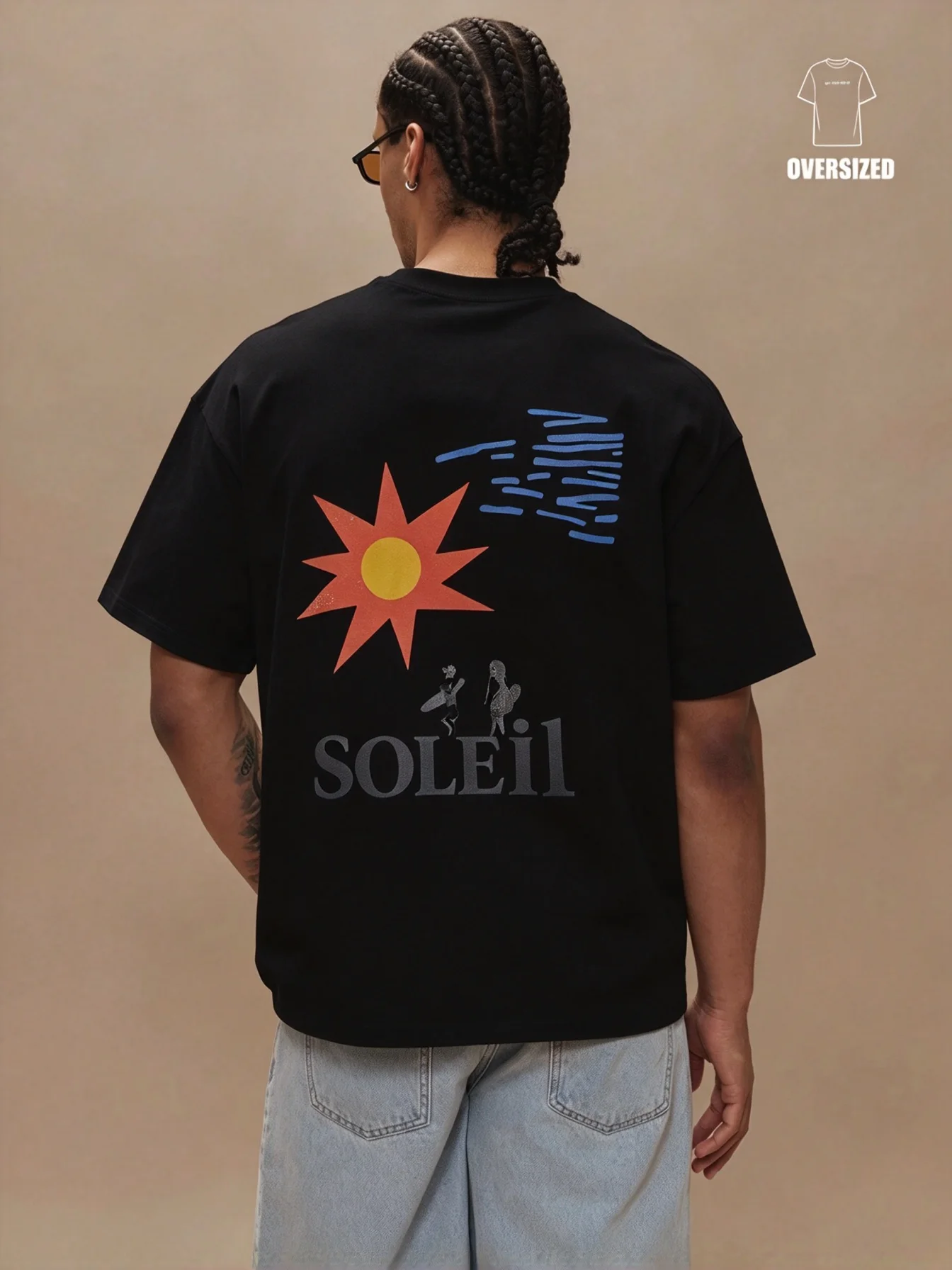 2026 Extra-large short-sleeved printed T-shirt with designs on the front and must-have summer holiday item for all seasons