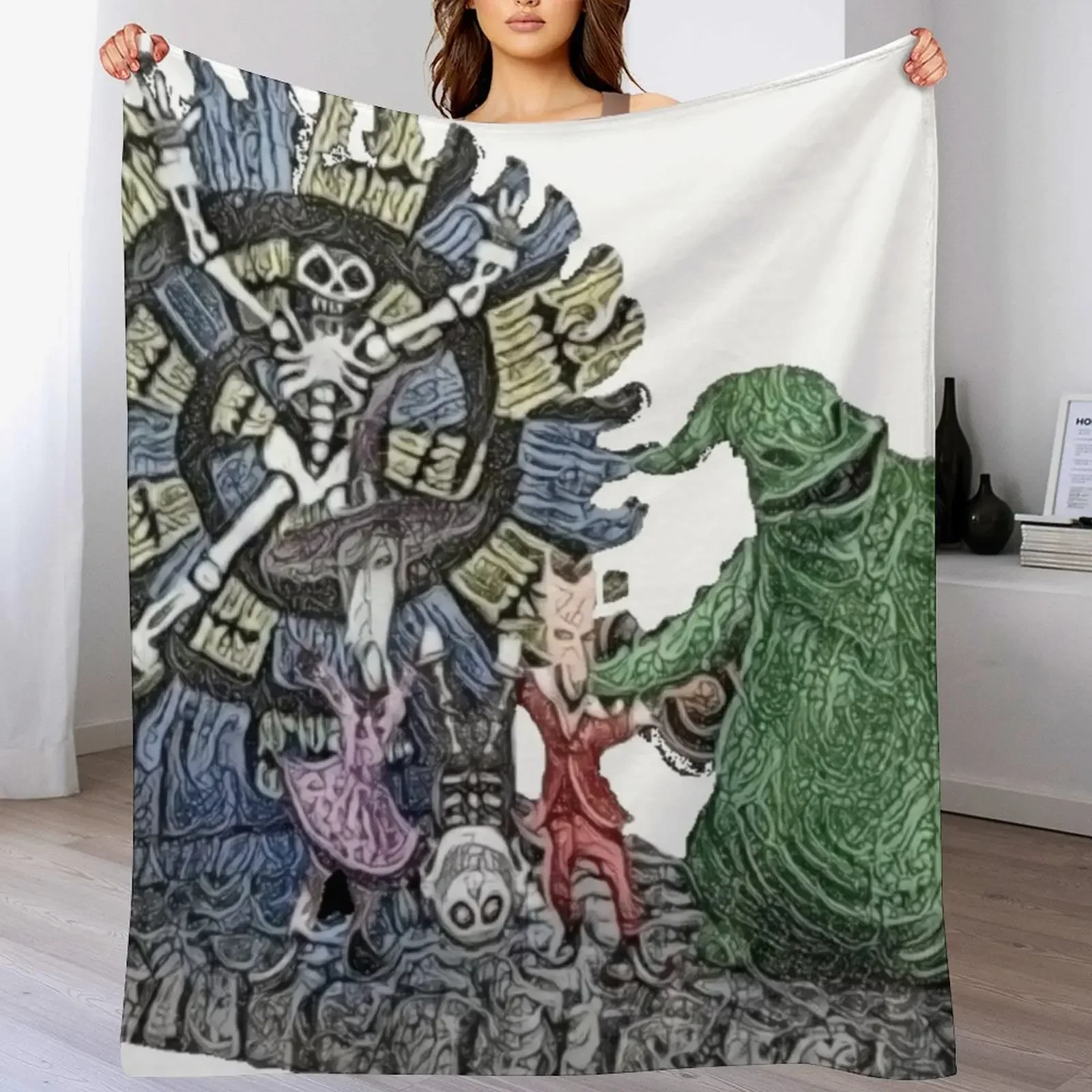 oogie boogie crew Throw Blanket warm winter wednesday Sofas Kid'S Blankets