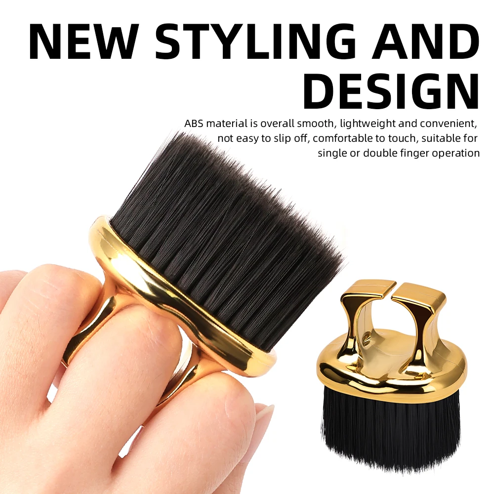فرشاة كنس احترافية لتصفيف الشعر من النايلون الناعم، مشط تنظيف اللحية المحمول - أداة النظافة الشخصية لصالونات الشعر