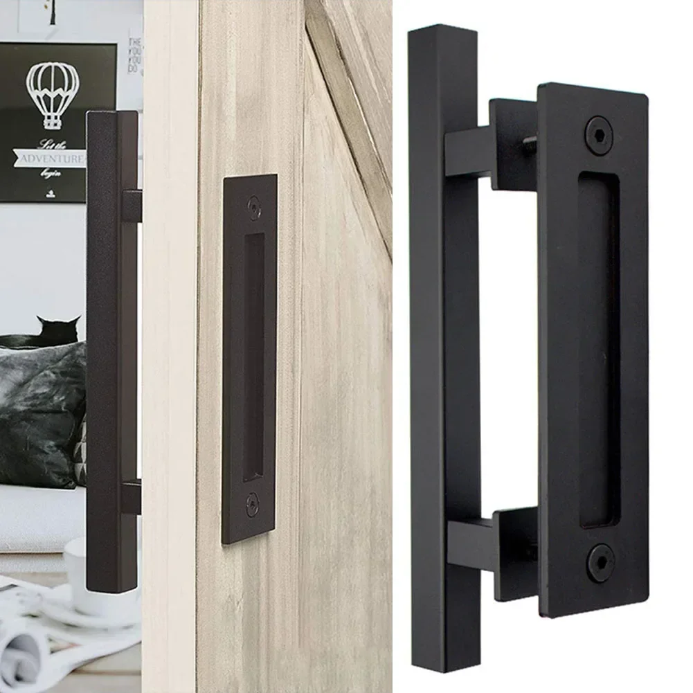 Manija de puerta corrediza de Granero, herrajes de muebles de madera empotrados al ras para armario, puertas interiores, puerta, ventana, tirador N