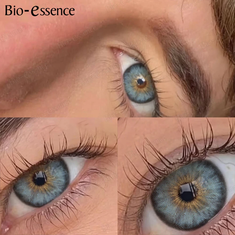 Bio-essence 1 Paar farbige Kontaktlinsen, natürlich aussehende Jahr, modische Kontaktlinsen für Augen, weiche Kontaktlinsen, farbige Augenlinse