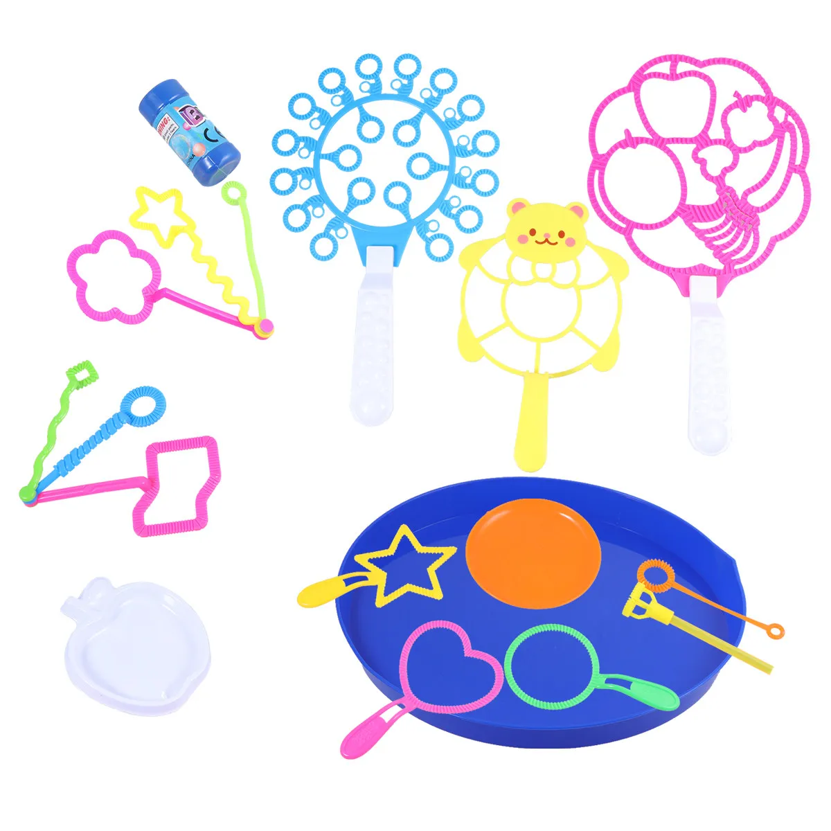 18Pcs Bubble Making Kit Lightweight Bubble Tools for Friendly Materials Multiple Shapes Endless Bubbles Outdoor Indoor