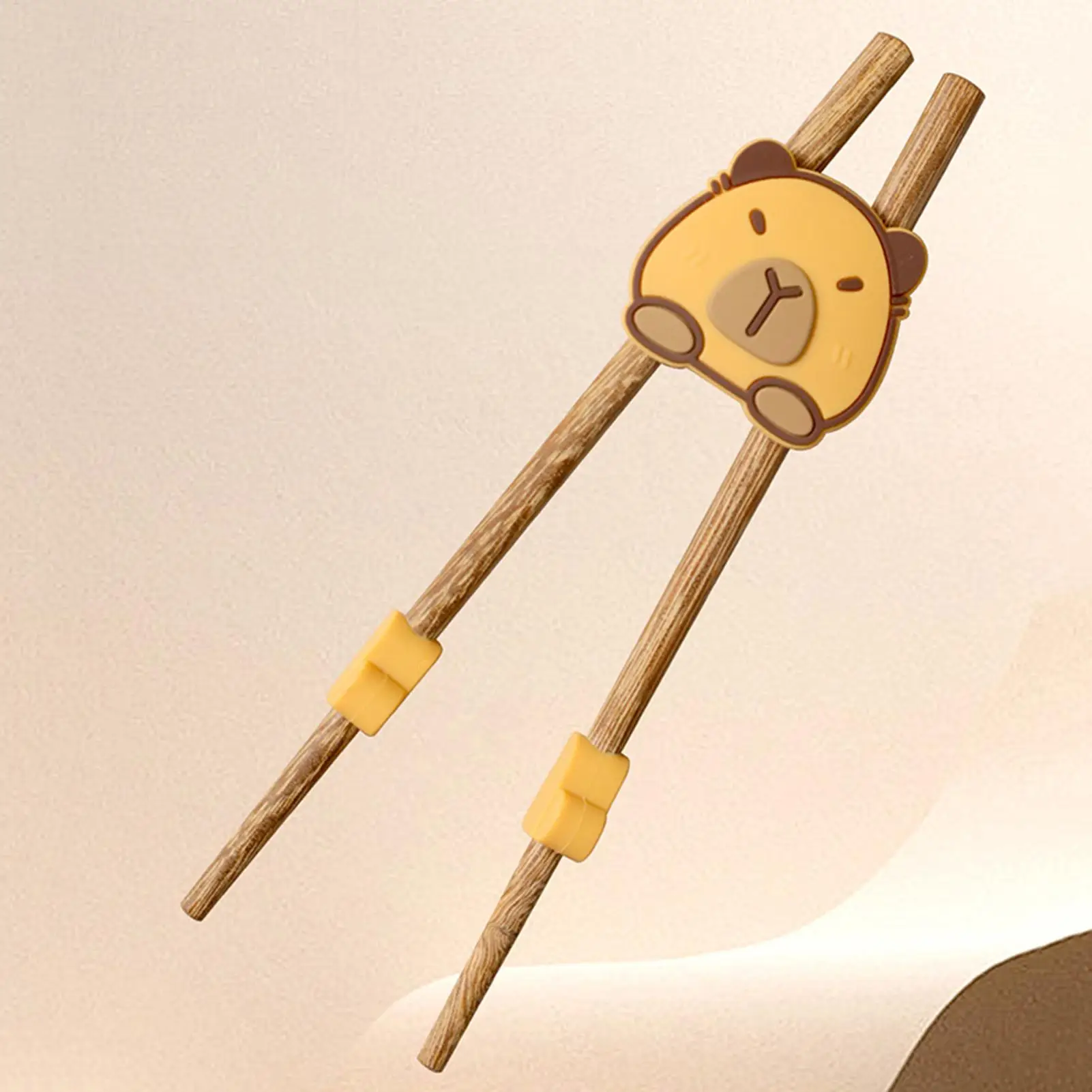 Kids Training Chopsticks with Grip Correction Cute Capybara Silicone Reusable Beginners Chopstick Trainer for Left Right Hand