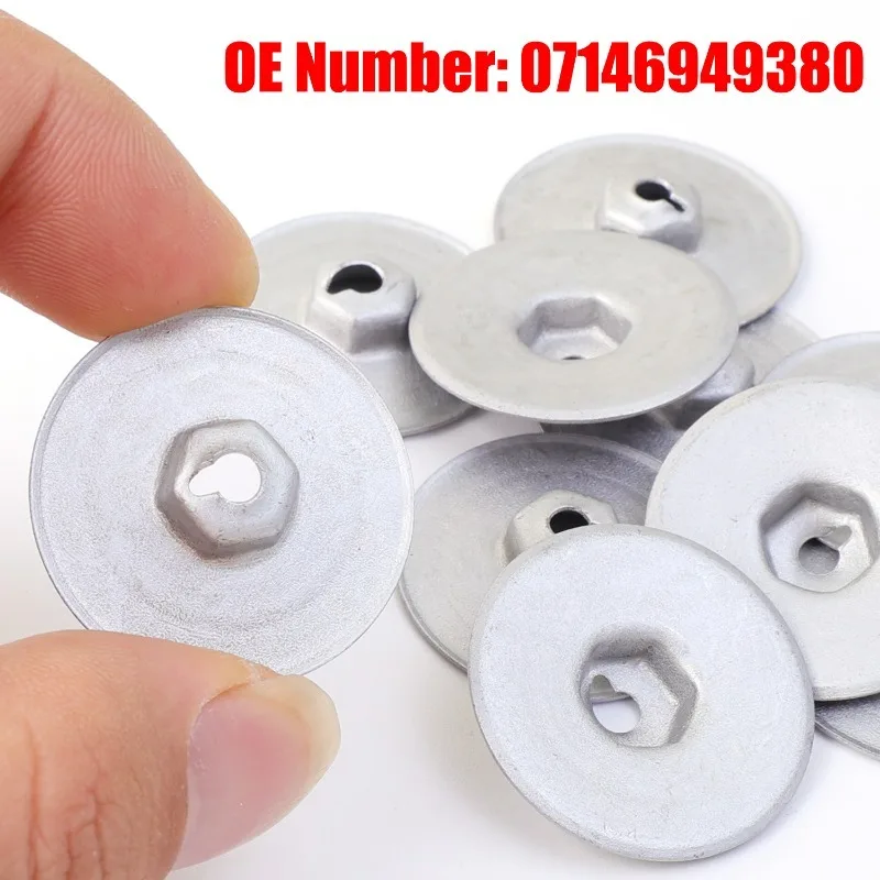 Auto Metal Fasteners Insulation Panel Fastener Washers for BMW 1 3 5 6 7 8 Transmission Trunk Bottom Plate Nut OEM 07146949380