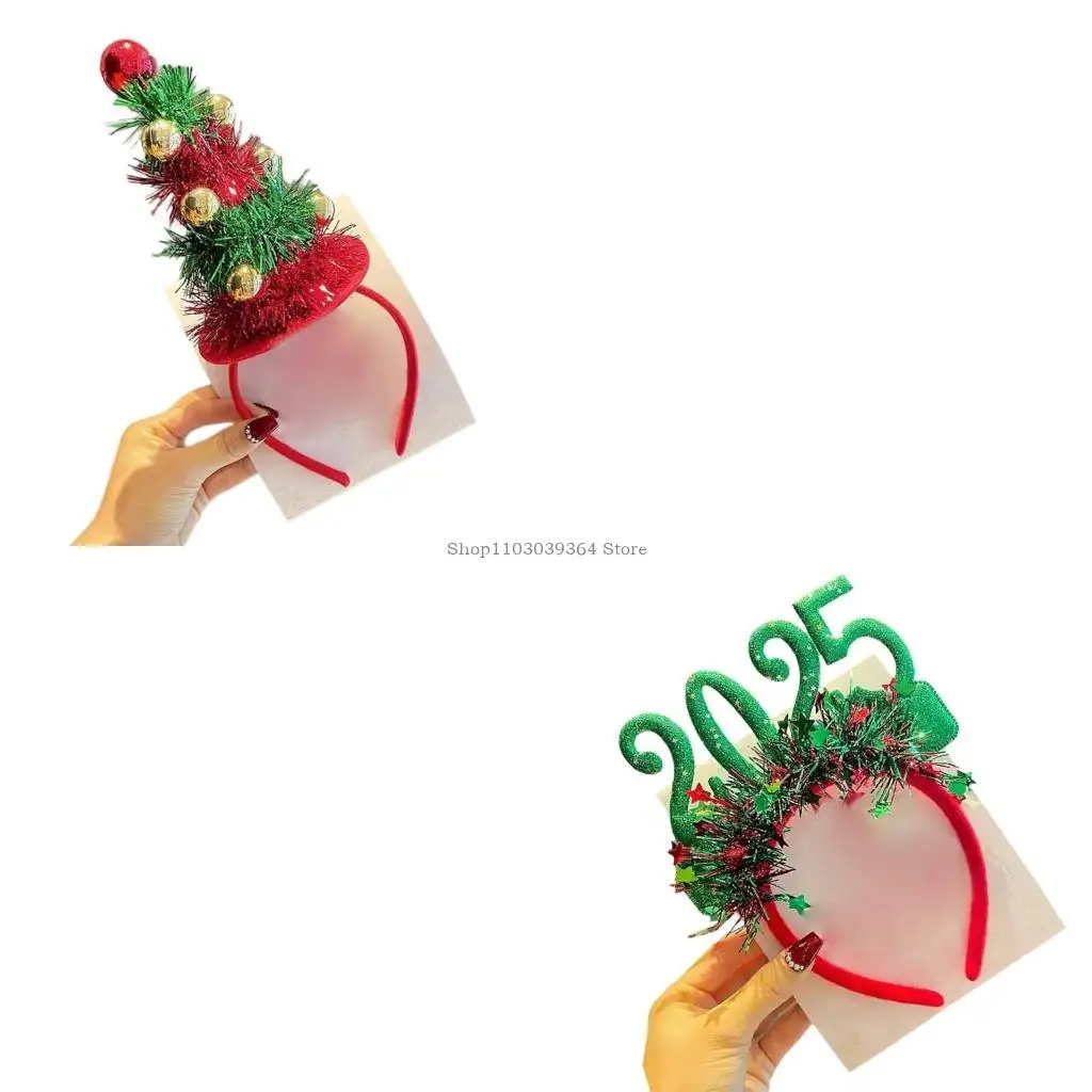 

Рождественская повязка на голову 2025 Легкие головные уборы.