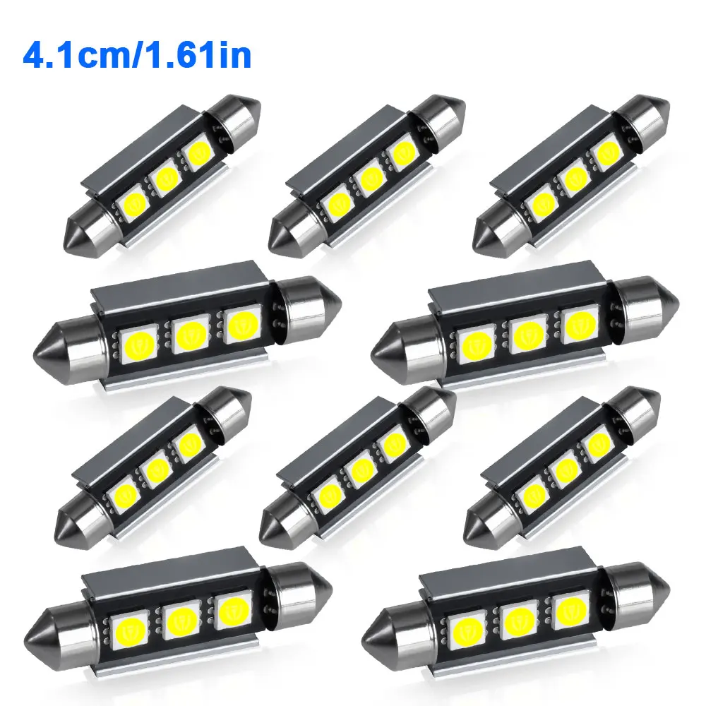 2/4/6/10PCS Girlande LED 31/36/39/41MM Lesebeleuchtung Lampen Weiß 12V für Auto Innen Lesen und Lösungen Platten Lichter