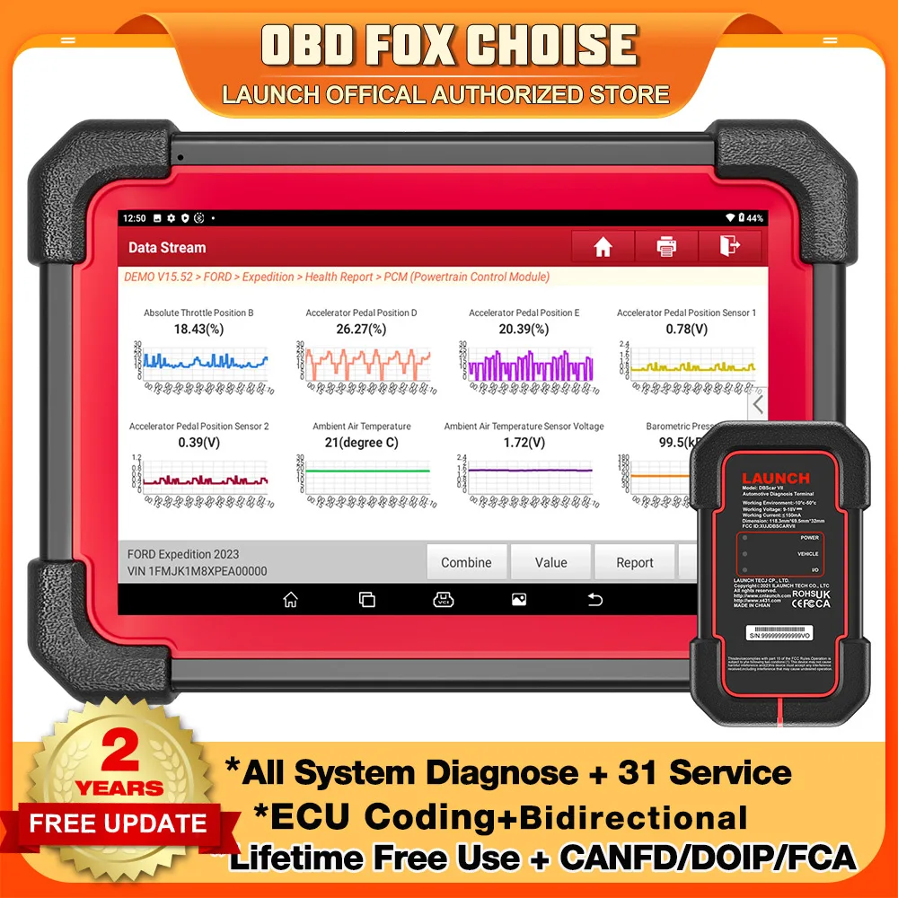 LANCIO X431 CRP919E BT Strumento diagnostico per auto Sistema completo 31+ Reset Codifica ECU Controllo bidirezionale CANFD DOIP FCA OBD2 Scanner