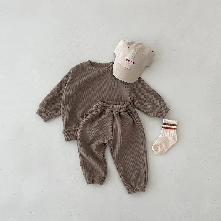Unisex Kinder Jungen Mädchen Sweatshirt und Hosen Set Lässiges Kinderset Kinder-Oberbekleidung – Detail 3