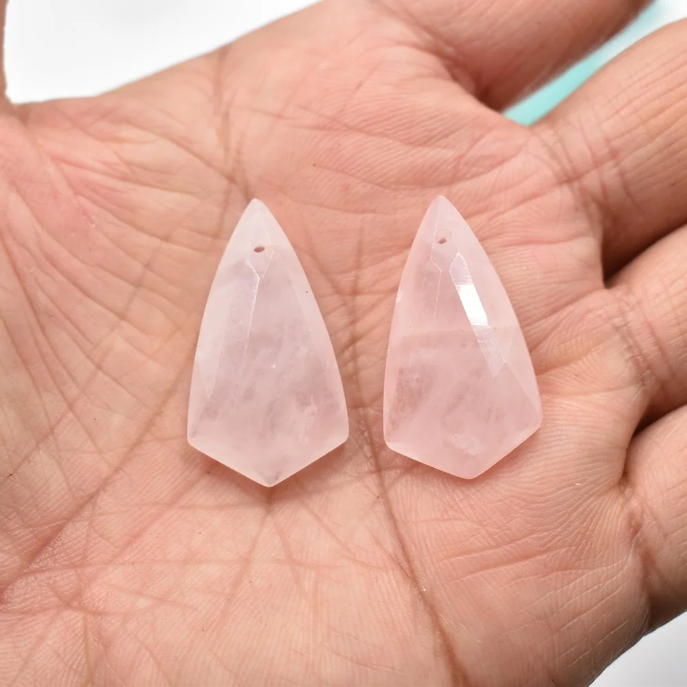 Großhandel Mode 10 Stück/Set Natürlicher Edelstein Lapislazuli Amethyst Rhombus-Anhänger Ohrringe DIY Zubehör Kostenloser Versand – Detail 10
