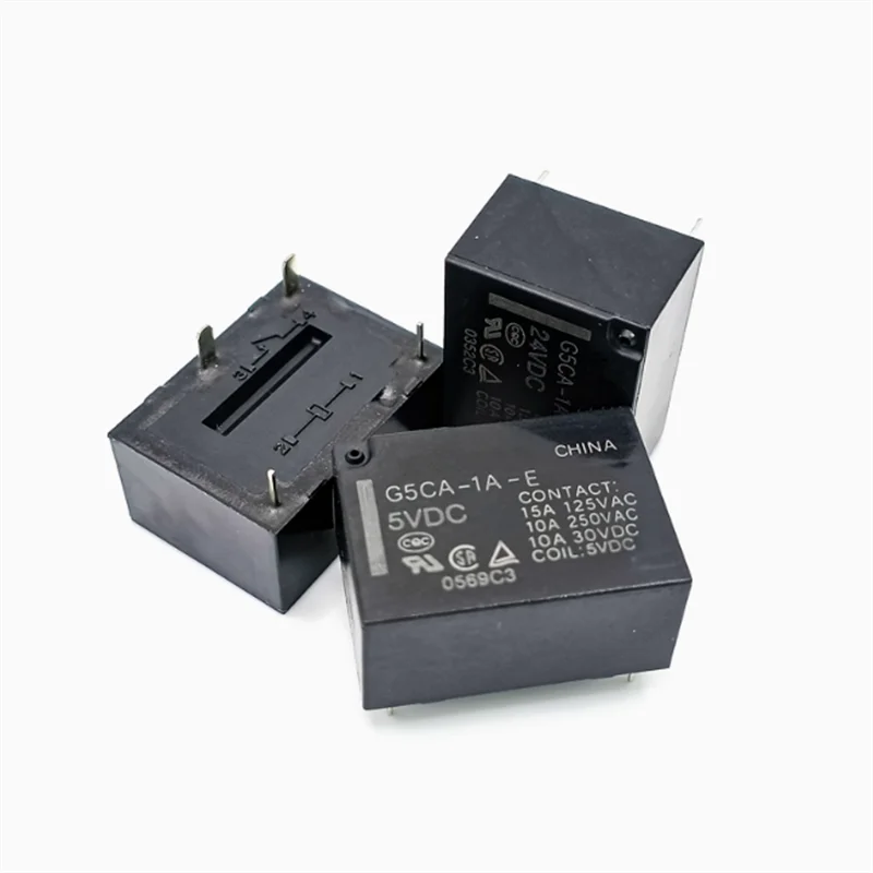 10 個 G5CA-1A-E-5VDC、G5CA-1A-E-12VDC、G5CA-1A-E-24VDC DIP-4 10A 新しいパワーリレー G5CA-1A-E-5/12/24VDC